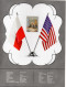 POLAND 2019 POST OFFICE SPECIAL LIMITED EDITION FOLDER: 100TH ANNIVERSARY OF USA AND POLISH DIPLOMATIC RELATIONS FLAGS - Souvenirkarten