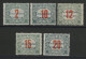 HONGRIE ARAD Timbres - Taxe N° 6 à 10 Neufs Sans Charnière ** (MNH) Qualité TB - Unused Stamps