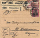 Paketkarte Bulletin 3 Colis 3 X 5 Kg Dornach 18/5/1913 Pr La Bavière 180 Pf Perforés Perfin DMC Dollfus-Mieg & Cie - Storia Postale