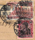 Paketkarte Bulletin 3 Colis 3 X 5 Kg Dornach 18/5/1913 Pr La Bavière 180 Pf Perforés Perfin DMC Dollfus-Mieg & Cie - Storia Postale