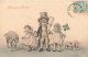 Illustrateur - Wichera - Heureuse Année - Enfants Et Cochons - Trèfle - Carte Postale Ancienne - Wichera