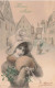 Illustrateur - Wichera - Jeune Femme En Hiver - Guy - Carte Postale Ancienne - Wichera