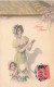 Illustrateur - Wichera - Femme Avec Deux Enfants - Joyeuses Pâques - Carte Postale Ancienne - Wichera