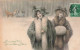 Illustrateur - Wichera - Les Meilleurs Voeux Pour Une Heureuse Année - Deux Femme En Hiver - Carte Postale Ancienne - Wichera