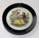 LOT 3 ANCIENS CADRES MEDAILLON PORCELAINE DE PARIS SCENE GALANTE DIFFERENTES TBE - Huiles