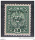 TRENTINO:  1918  SOPRASTAMPATO  -  50 H. VERDE  N. -  F. TO  G. OLIVA  -  SASS. 11 - Trento