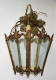 ANCIENNE SUSPENSION LANTERNE STYLE LOUIS XV BRONZE 5 VERRES TBE FONCTIONNE Propr - Luminaires & Lustres