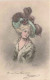 Illustrateur - Bottaro - Femme Au Chapeau Bord Doré -   Carte Postale Ancienne - Bottaro