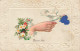 FANTAISIE - Bonne Fête - Une Colombe Avec Une Fleur Bleue - Reliefs - Carte Postale Ancienne - Altri & Non Classificati
