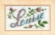 FANTAISIES - Brodée - Louise - Colorisé - Carte Postale Ancienne - Brodées