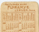 Carte Parfumée.Parfum Floramye.L.T. PIVER Calendrier 1917.Style Et Période Art Nouveau.Senteurs Parfumées Perceptibles. - Anciennes (jusque 1960)