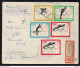 JEUX OLYMPIQUES D'HIVER INNSBRUCK  / 1963 RDA SERIE COMPLETE SUR LETTRE RECOMMANDEE POUR COLMAR (ref LE4032) - Hiver 1964: Innsbruck