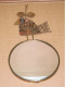 -RARE MIROIR MURAL SCULPTURE ART BRUTALISTE JARC 1970's OISEAU Stylisé SHADOK    E - Specchi