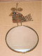 -RARE MIROIR MURAL SCULPTURE ART BRUTALISTE JARC 1970's OISEAU Stylisé SHADOK    E - Spiegels