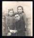 Généalogie - Photo Originale De 3 Adolescents Et Papa Au Dos - Genealogie