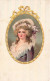 FANTAISIE - A Systèmes - Portrait Dans Un Médaillon - Carte Postale Ancienne - Met Mechanische Systemen