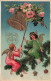 FÊTES ET VOEUX - Joyeux Noël - Des Anges Sonnant Une Cloche - Carte Postale Ancienne - Other & Unclassified