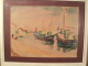 Tableau Aquarelle Marine Port Signée E. Bittay - Wasserfarben