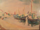 Tableau Aquarelle Marine Port Signée E. Bittay - Watercolours