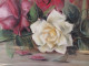 Delcampe - OLGA DE TESSELSKY Tableau Pastel Fleurs Roses Nature Morte Peintre Russe - Acuarelas