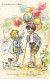 Carte Illustrateur Germaine Bouret Le Marchand De Ballons Vous N'avez Pas De Saucisses Aussi Sans Tickets Rationnement - Bouret, Germaine