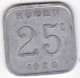 76. Seine-Maritime. Rouen. Ligue Des Commerçants. 25 Centimes 1920, En Aluminium - Monedas / De Necesidad