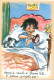 Carte Illustrateur Germaine Bouret Demain Réveil à 7 Heures Kiki L'patron Y Rigole Pas ! - Bouret, Germaine