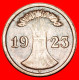 * WHEAT SHEAF (1923-1924): GERMANY  2 RENTENPFENNIG 1923D! · LOW START · NO RESERVE! - 2 Rentenpfennig & 2 Reichspfennig