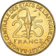 Monnaie, Communauté économique Des États De L'Afrique De L'Ouest, 25 Francs - Côte-d'Ivoire