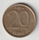 BELGIE 1994: 20 Fr., KM 191 - 20 Francs