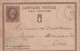Italie Entier Postal Cachet Commercial Vernetti NOVI LIGURE 21/10//1874 Pour Bologna - Stamped Stationery