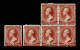 Lot # 047 1883, 2¢ Red Brown Three BLOCKS OF FOUR And 2 Singles (SE) - Unused Stamps
