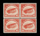 Lot # 065 Airmail, 1918, 6c Orange, 24b Carmine Rose & Blue Blocks Of Four - 1a. 1918-1940 Used