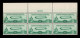 Lot # 068 Airmail, 1933, 50¢ “Chicago” Zeppelin Block Of Six - 1a. 1918-1940 Gebraucht