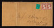 Lot # 075 United States, Local: 1851 Glen Haven, NY. Daily Mail 1¢ Dark Green With 1855 Uncancelled 3¢ Dull Red PAIR (so - Lokalausgaben