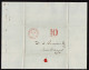 Delcampe - Lot # 096 Stampless Covers: 15 Covers 1840's & 50's All Bearing Numeral Handstamps In Black, Red Or Blue - …-1845 Prephilately