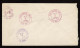 Lot # 155 Registered Envelope: 6¢ Combination 1938, 13¢ Millard Fillmore Blue Green (two Copies) And 2¢ John Adams Rose  - Lettres & Documents