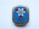 Broche émaillée Double Attache JO 68 Jeux Olympiques Grenoble Excoffon Arthus Bertrand AB Olympics Winter Games - Bekleidung, Souvenirs Und Sonstige