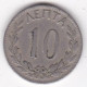 Grèce  10 Lepta 1895 A Paris. George I. Copper-Nickel. KM# 59 - Greece