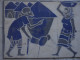 Vintage - Toile Dessin Africain Sur Panneau Bois - Art Africain