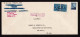 Lot # 224 Used From Turkey: 1938 Pierce 14c Blue Pair Tied By Mute Oval On Legal Size 1950 Envelope - Lettres & Documents