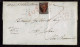 Lot # 280 1847, 10¢ Black Almost Four Marginal Genuine Stamp "tied" By Red Grid - Other & Unclassified