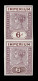 Lot # 363 British Commonwealth: Queen Victoria Imperium Trials "Postage And Revenue" 6d Vertical Pair In Dull Mauve And  - Autres & Non Classés