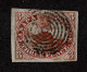 Lot # 432 1851, Beaver, 3d Red, Laid Paper, Neat 7-ring Cancel - Gebraucht