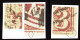 Lot # 453 1852, Beaver, 3d Red Left Sheet Margin Block Of Four Plate B Pos. B41,42, 51,52 - Gebraucht