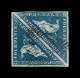 Lot # 489 1853 “Triangular”, Perkins Bacon Printing, 4d Blue On Bluish Paper, PAIR - Cap De Bonne Espérance (1853-1904)
