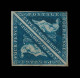 Lot # 499 1855 “Triangular”, Perkins Bacon Printing, 4d Blue On White Paper PAIR - Kap Der Guten Hoffnung (1853-1904)