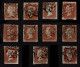 Lot # 592 1841, 1d Red Brown Maltese Cross With Numerals 1-12, Less Number 4 - Used Stamps