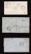 Delcampe - Lot # 613 Great Britain Covers 1847-54 Embossed; 1 Shilling Green EIGHT Covers To The North America Primarily United Sta - Lettres & Documents