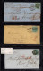 Lot # 618 Great Britain Covers : 1862-64 1s Green, 3 Covers, To Natal, Genoa (1863 Registered) And New York (1865) - Cartas & Documentos